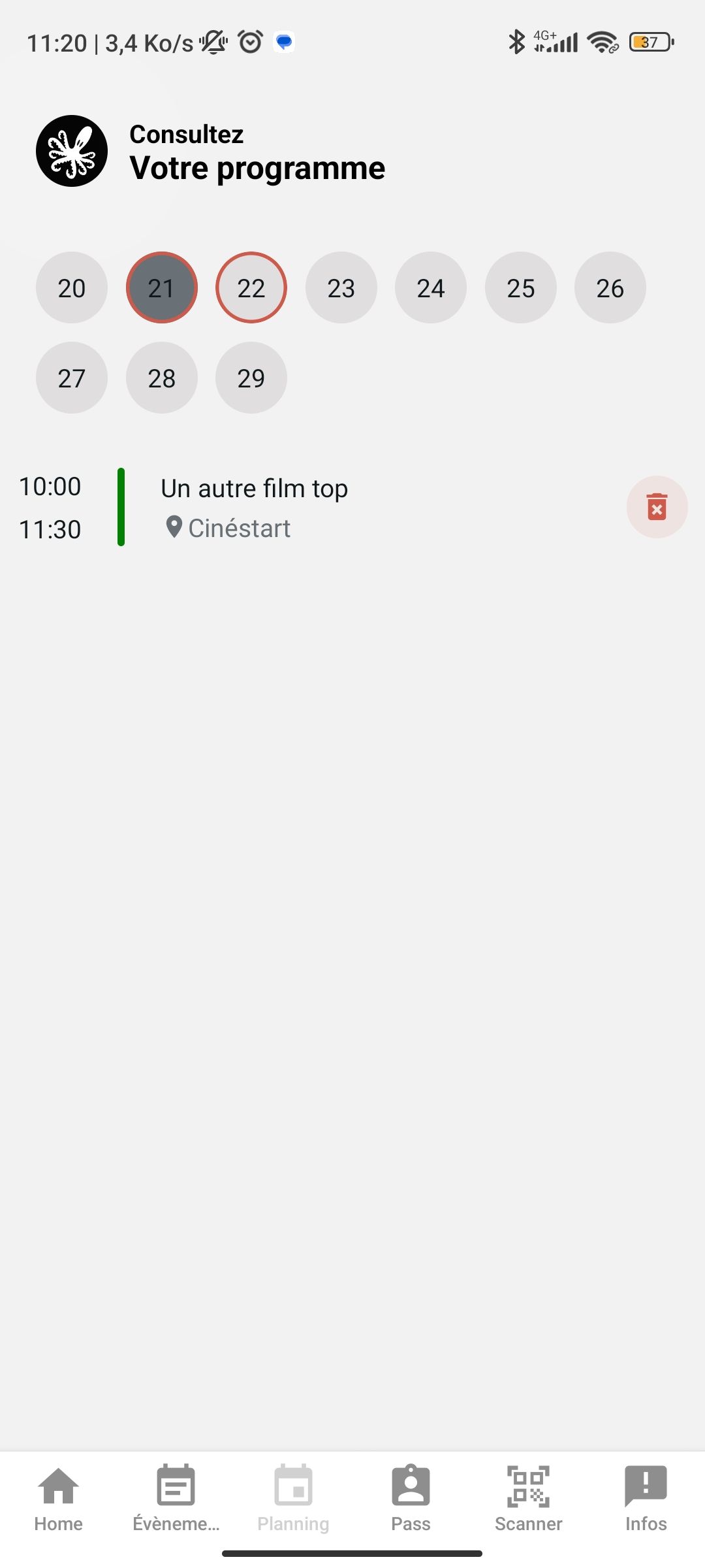 Screenshot of FEFFS - Application mobile